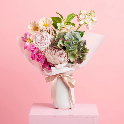 Sweet Thoughts Mini Artificial Bouquet in Vase