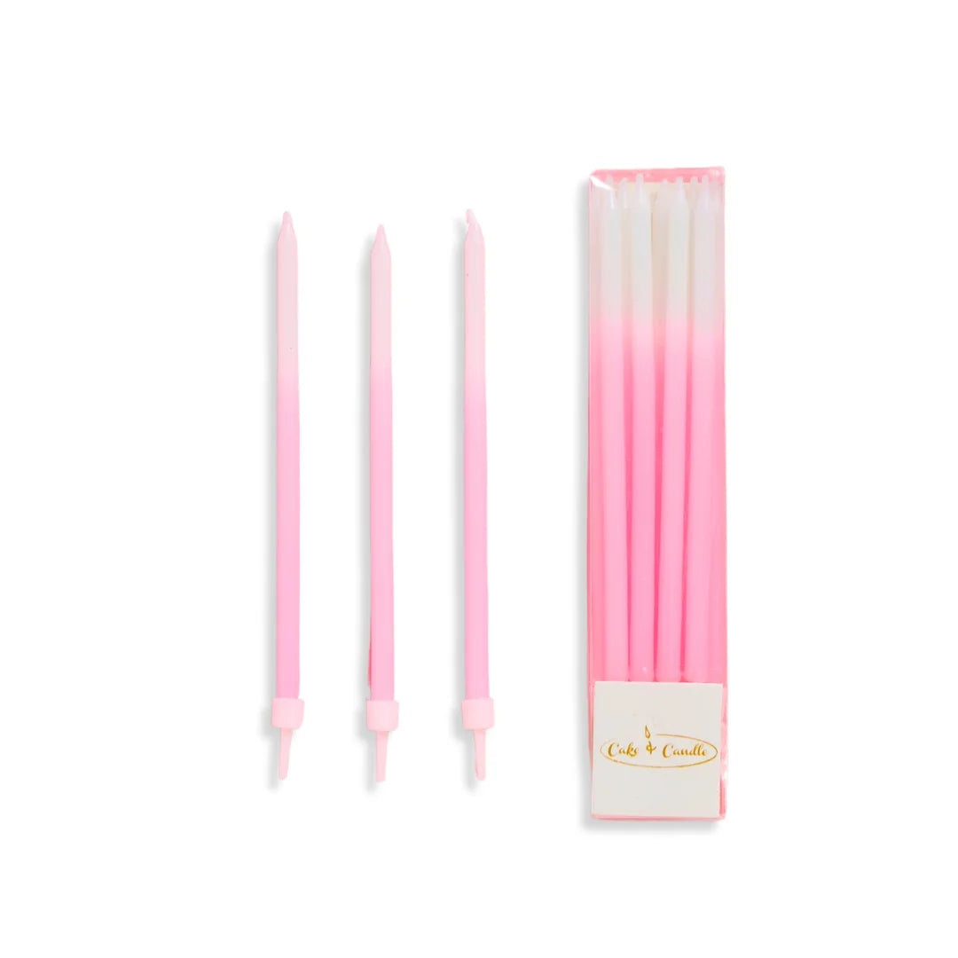 Ombre Cake Candles Pink (Pack of 12)