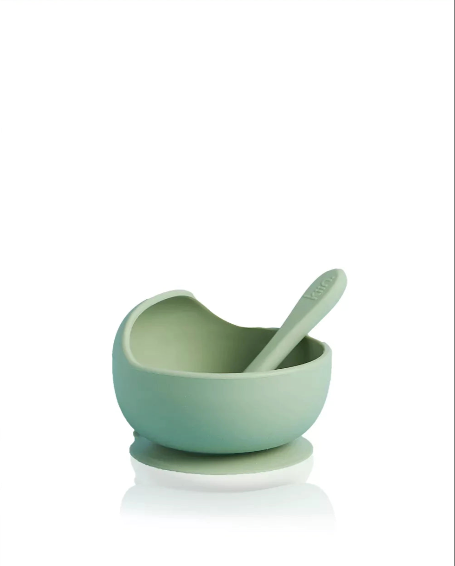 Silicone Bowl + Spoon Set - Sage (WA - SOLD OUT)