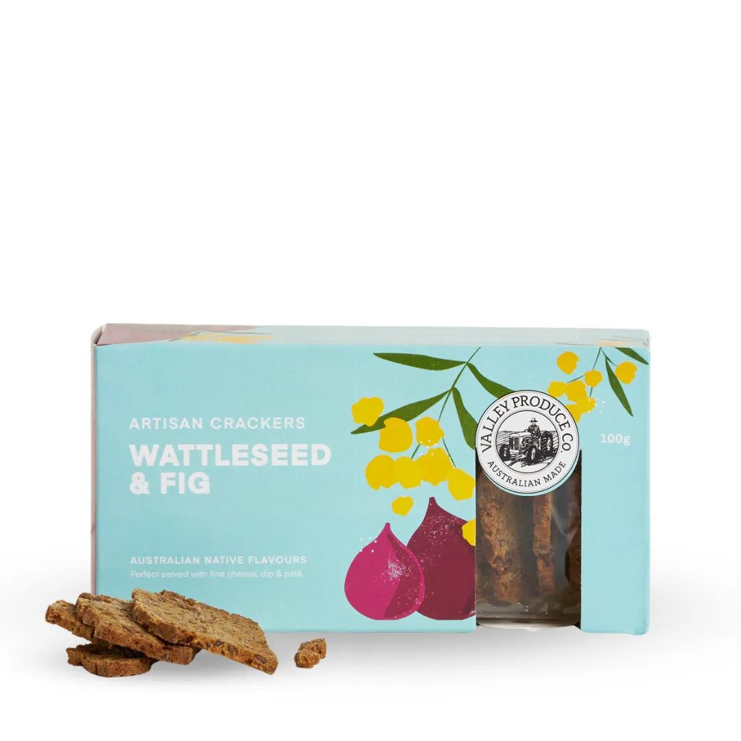Native Artisan Crackers - Wattleseed &amp; Fig 100g