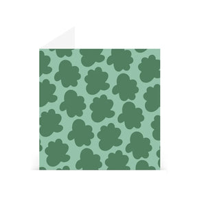 Green Flower Greeeting Card